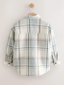 Best Next Lined Shacket (3-16yrs) Neutral Check Borg Lined