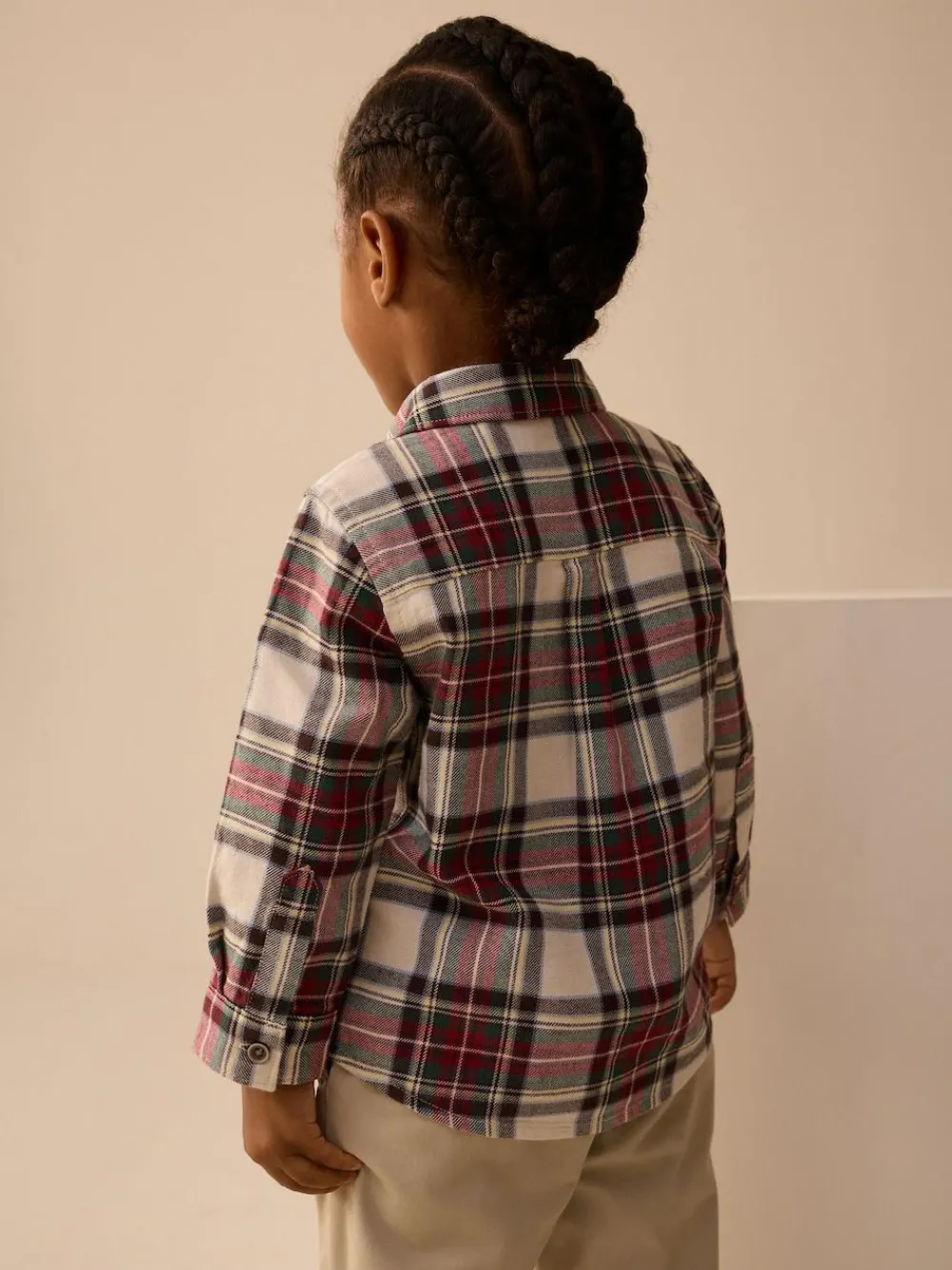 Sale Next Long Sleeve Character Shirt (3mths-7yrs) Neutral Check
