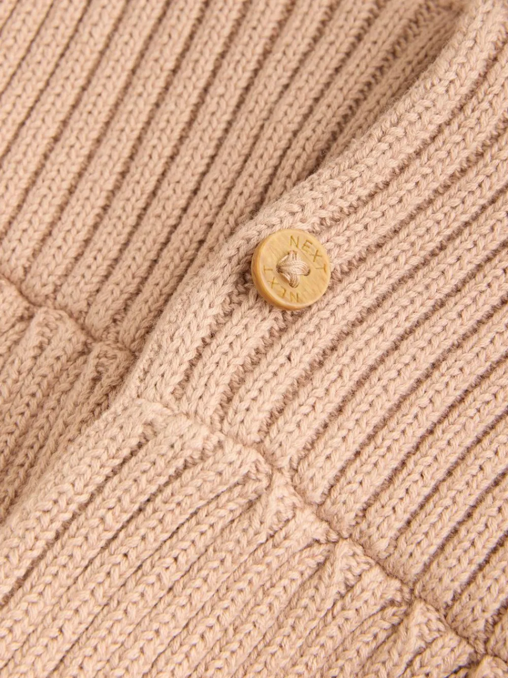 Sale Next Neutral Cherry Knitted Gilet, Long Sleeve Top and Leggings 3 Piece Set (0mths-3yrs)