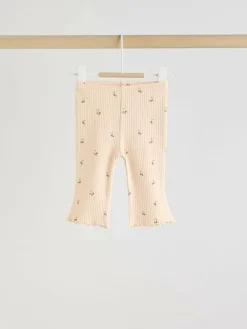 Sale Next Neutral Cherry Knitted Gilet, Long Sleeve Top and Leggings 3 Piece Set (0mths-3yrs)