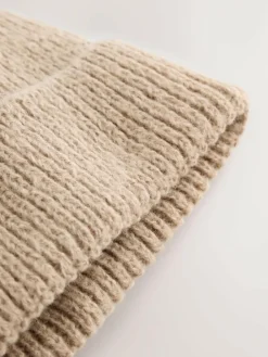 Online Next Chunky Knit Beanie Hat (1-16yrs) Neutral