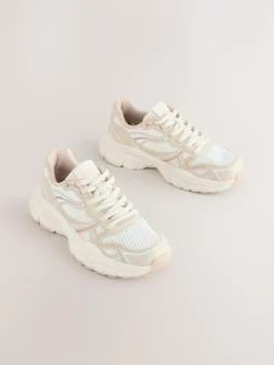 Next Neutral Chunky Lace up Trainers^ Sneakers