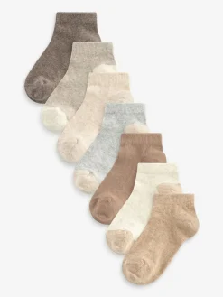 Discount Next Neutral Cotton Rich Trainer Socks 7 Pack