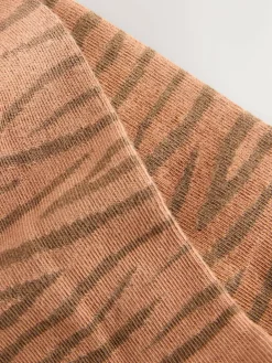 Sale Next Neutral Cotton Rich Zebra Print Tight