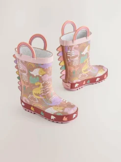 Clearance Next Neutral Dino Handle Wellies