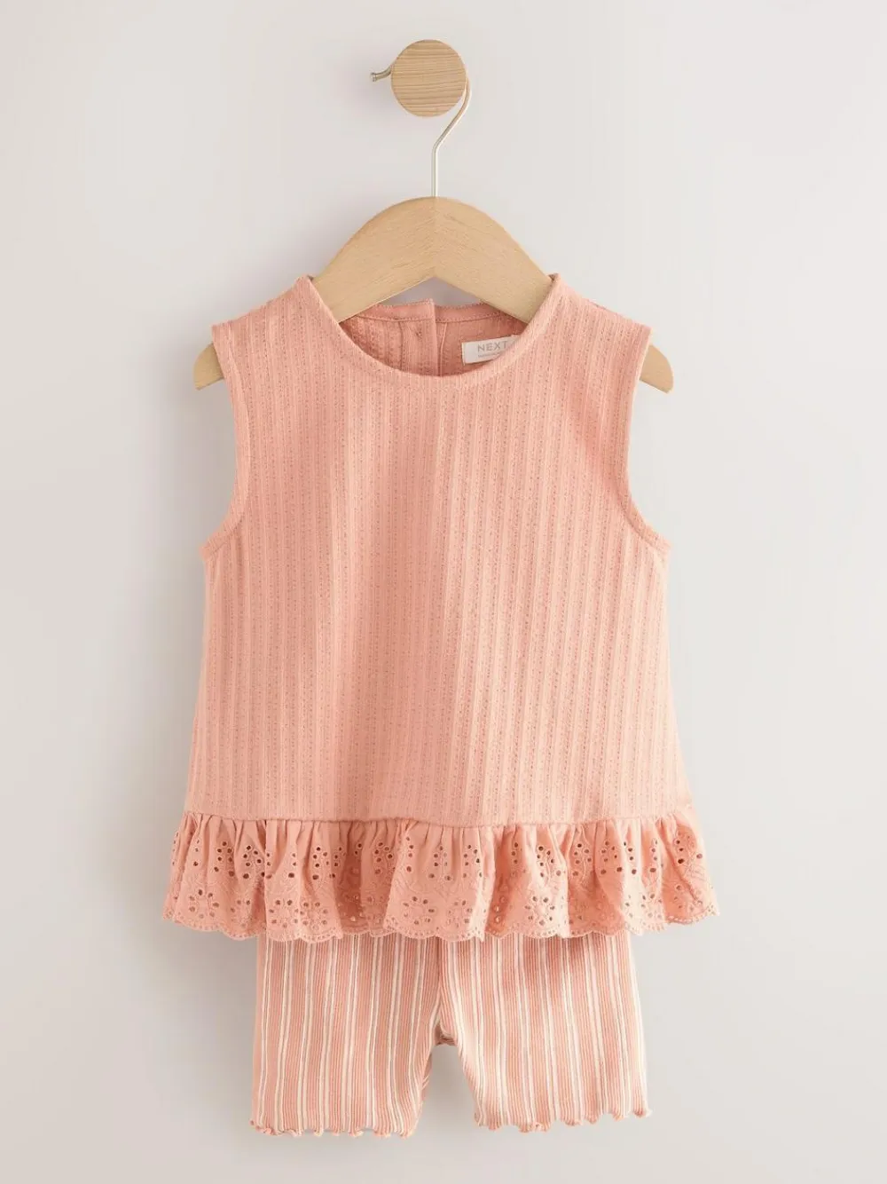 Next Vest and Shorts Set 2 Pack (3mths-7yrs) Neutral Ditsy