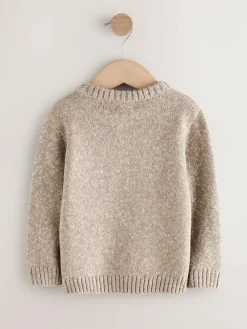 Next Neutral Dogs Knitted Crew Neck Jumper (3mths-7yrs)^BOY Knitwear|Knitwear
