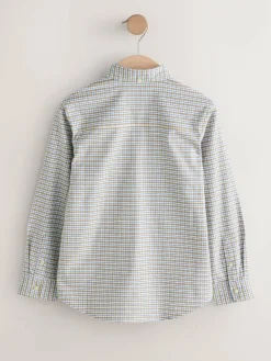 Clearance Next Neutral Gingham Single Oxford Shirt (3-16yrs)