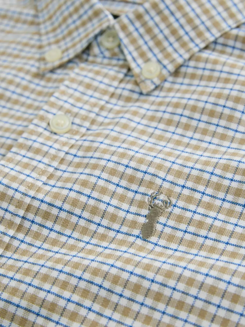 Clearance Next Neutral Gingham Single Oxford Shirt (3-16yrs)