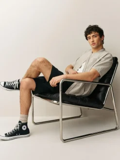 Next Grandad Collar Cotton Linen Blend Short Sleeve Shirt^ Shirts