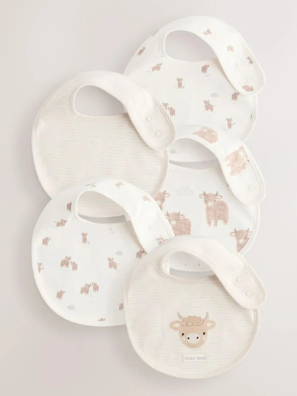 Best Next Neutral Hamish Baby Bibs 5 Pack