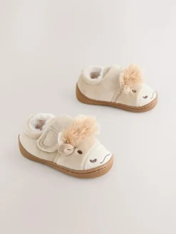New Next Neutral Hamish the Highland Cow Cupsole Slippers