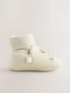 Best Next Neutral I Love Mummy/Daddy Baby Sock Top Bootie Shoes (0-18mths)