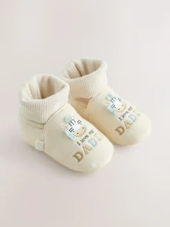 Best Next Neutral I Love Mummy/Daddy Baby Sock Top Bootie Shoes (0-18mths)