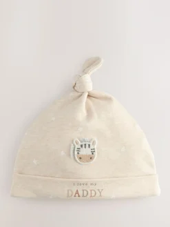 Sale Next Neutral I Love My Mummy/Daddy Baby Tie Top Hats 2 Pack (0-6mths)