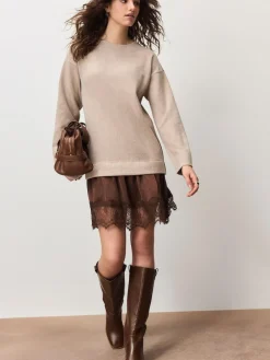 Next 2-In-1 Soft Touch Jumper Lace Skirt^Women Dresses|Midi Dresses