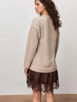 Next 2-In-1 Soft Touch Jumper Lace Skirt^Women Dresses|Midi Dresses