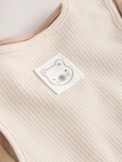 Outlet Next Neutral Jersey Dungaree and Bodysuit Baby Set (0mths-2yrs)