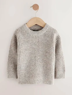 Hot Next Knitted Crew Neck Jumper (3mths-7yrs) Neutral