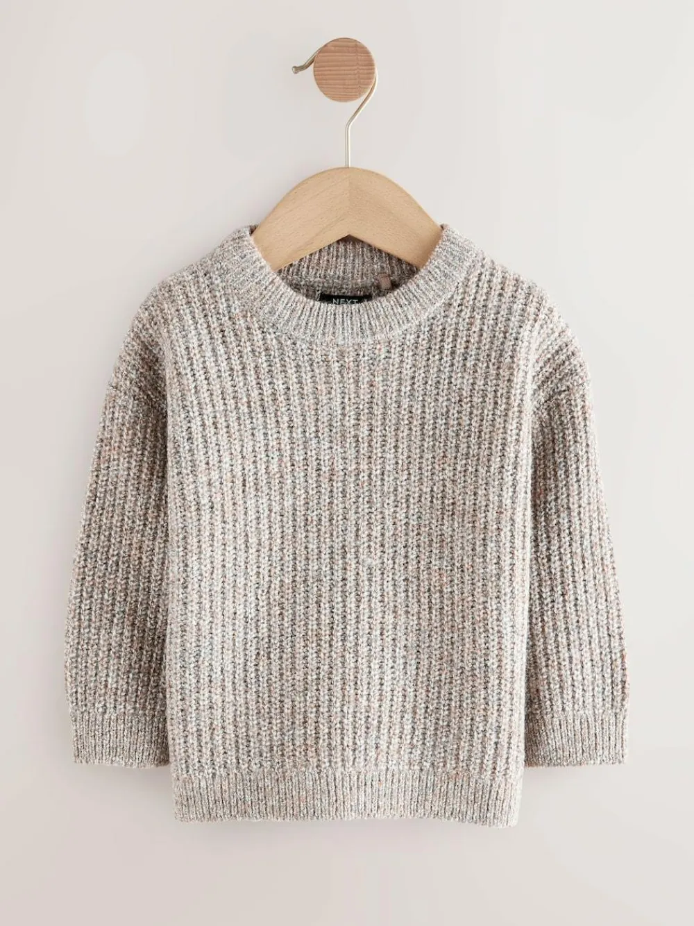 Hot Next Knitted Crew Neck Jumper (3mths-7yrs) Neutral