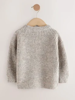 Hot Next Knitted Crew Neck Jumper (3mths-7yrs) Neutral