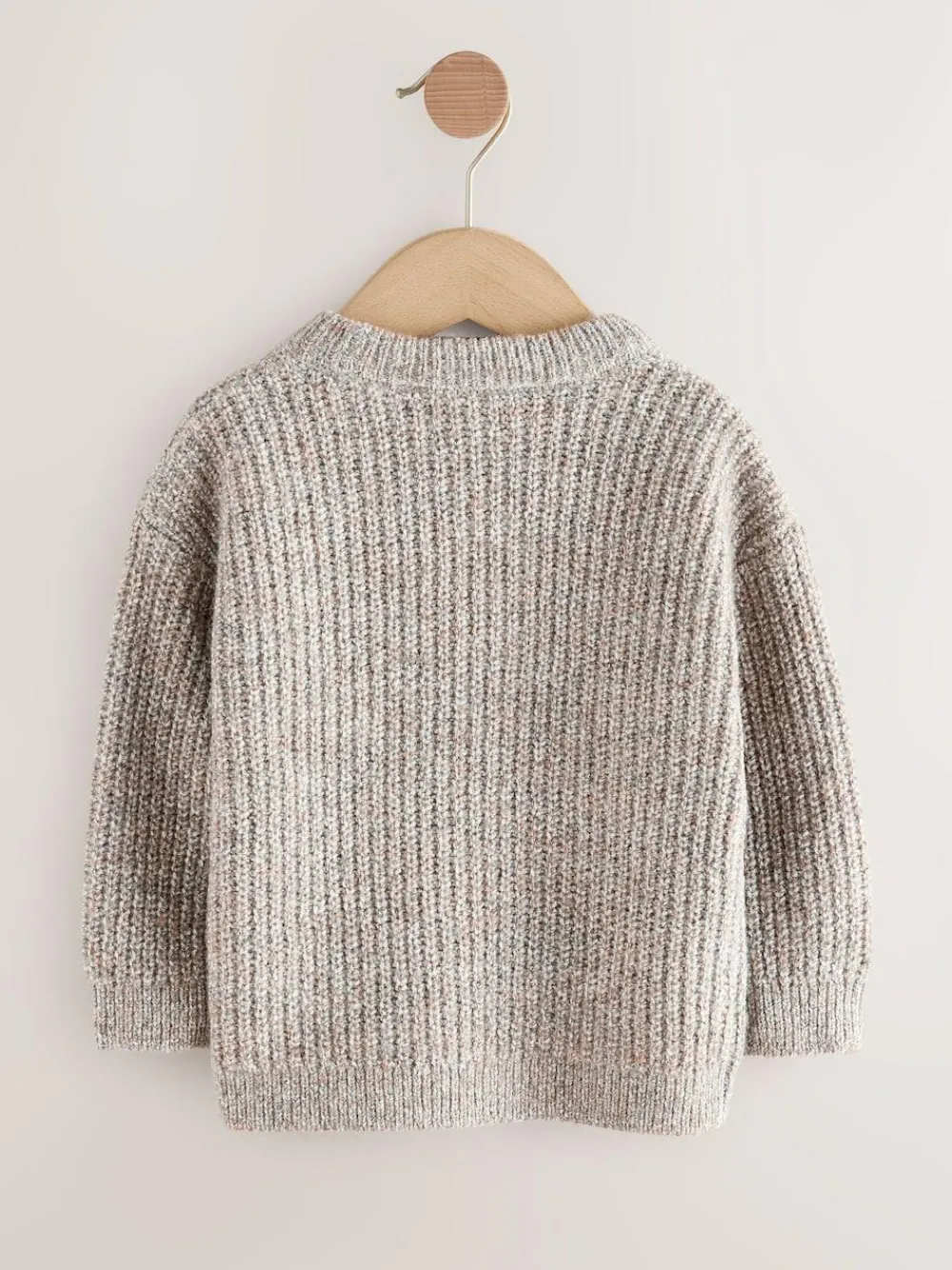 Hot Next Knitted Crew Neck Jumper (3mths-7yrs) Neutral
