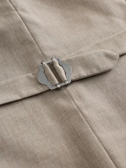 Online Next Linen Blend Texture Suit Waistcoat Neutral