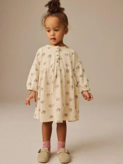 Next Neutral Long Sleeve Jersey Dress (3mths-7yrs)