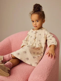 Next Neutral Long Sleeve Jersey Dress (3mths-7yrs)