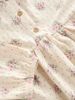 Next Neutral Long Sleeve Jersey Dress (3mths-7yrs)