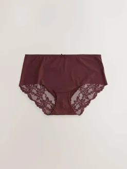 Next Neutral Midi No VPL Lace Back Briefs 5 Pack^Women All Lingerie|Panties