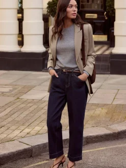 Next Neutral N. Premium Wool Blend Twill Blazer