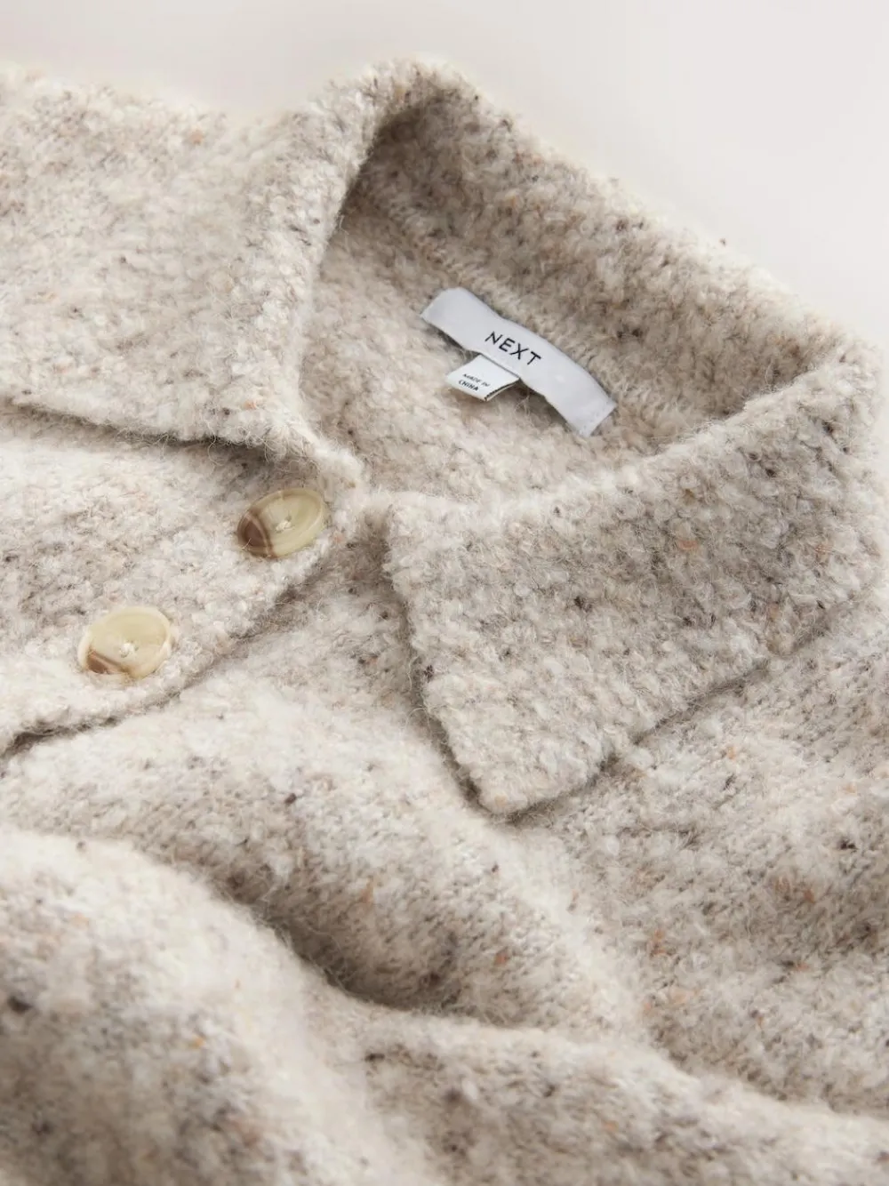 Next Boucle Long Sleeve Polo Jumper^Women Knitwear|Knitwear