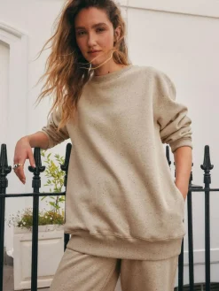 Next Relaxed Fit Essentials Longline Sweatshirt with Pockets^Women Loungewear|Sportswear