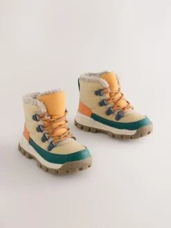 Next Neutral Quilted Lace-Up Hiker Boots^BOY Baby Boots|Boots