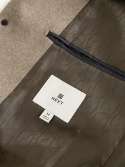 Hot Next Regular Fit Epsom Overcoat with Wool Neutral