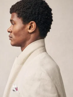 Next Neutral Regular Fit Linen Blend Check Suit Jacket^ Blazers & Formal Jackets