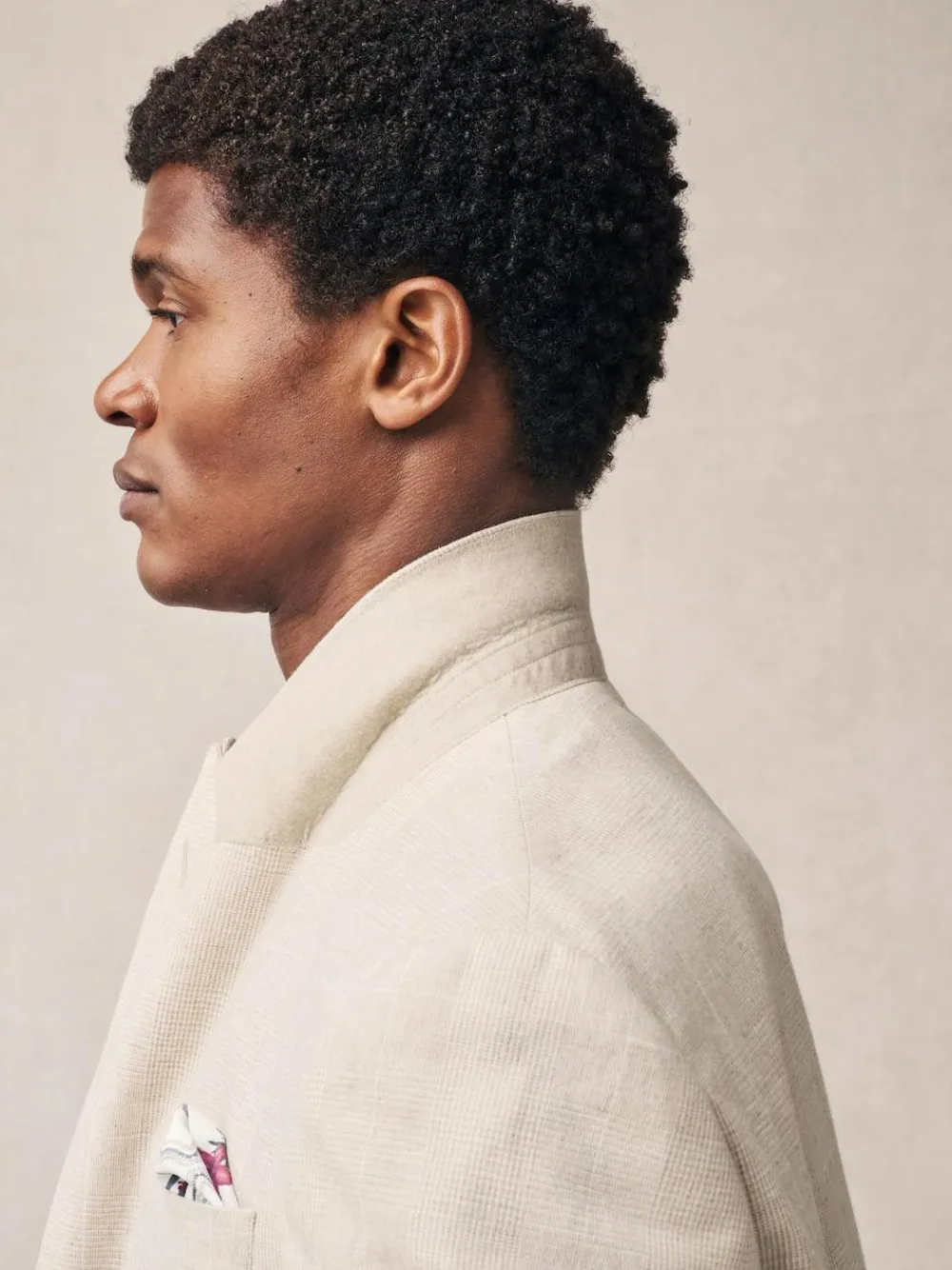 Next Neutral Regular Fit Linen Blend Check Suit Jacket^ Blazers & Formal Jackets