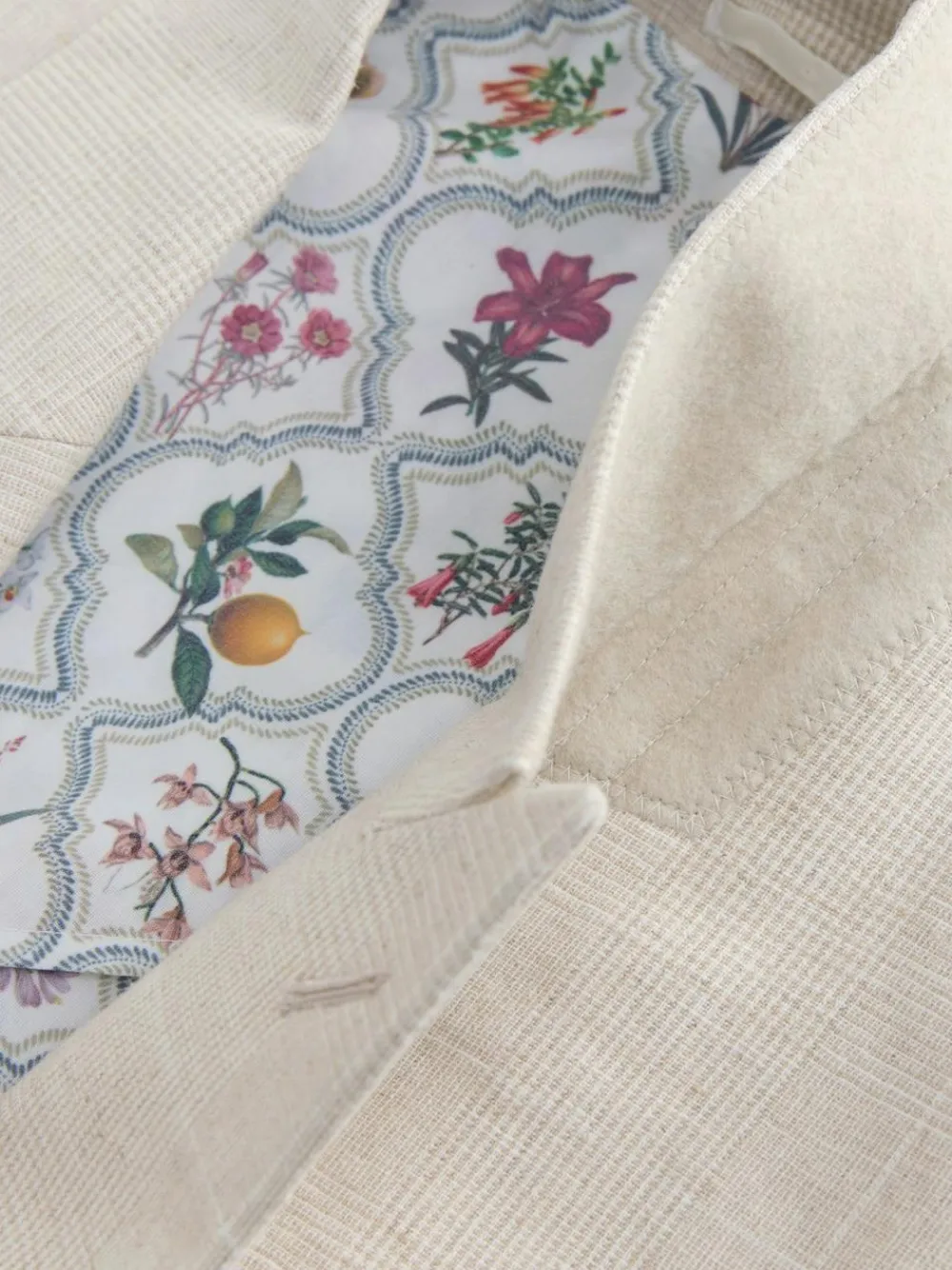 Next Neutral Regular Fit Linen Blend Check Suit Jacket^ Blazers & Formal Jackets