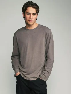 Outlet Next Regular Fit Regular Fit Long Sleeve 100% Cotton T-Shirts 5 Pack Neutral