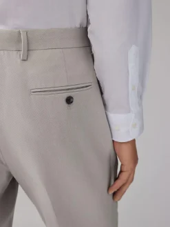 Next Neutral Regular Fit Textured Suit Trousers^ Occasionwear|Pants & Chinos