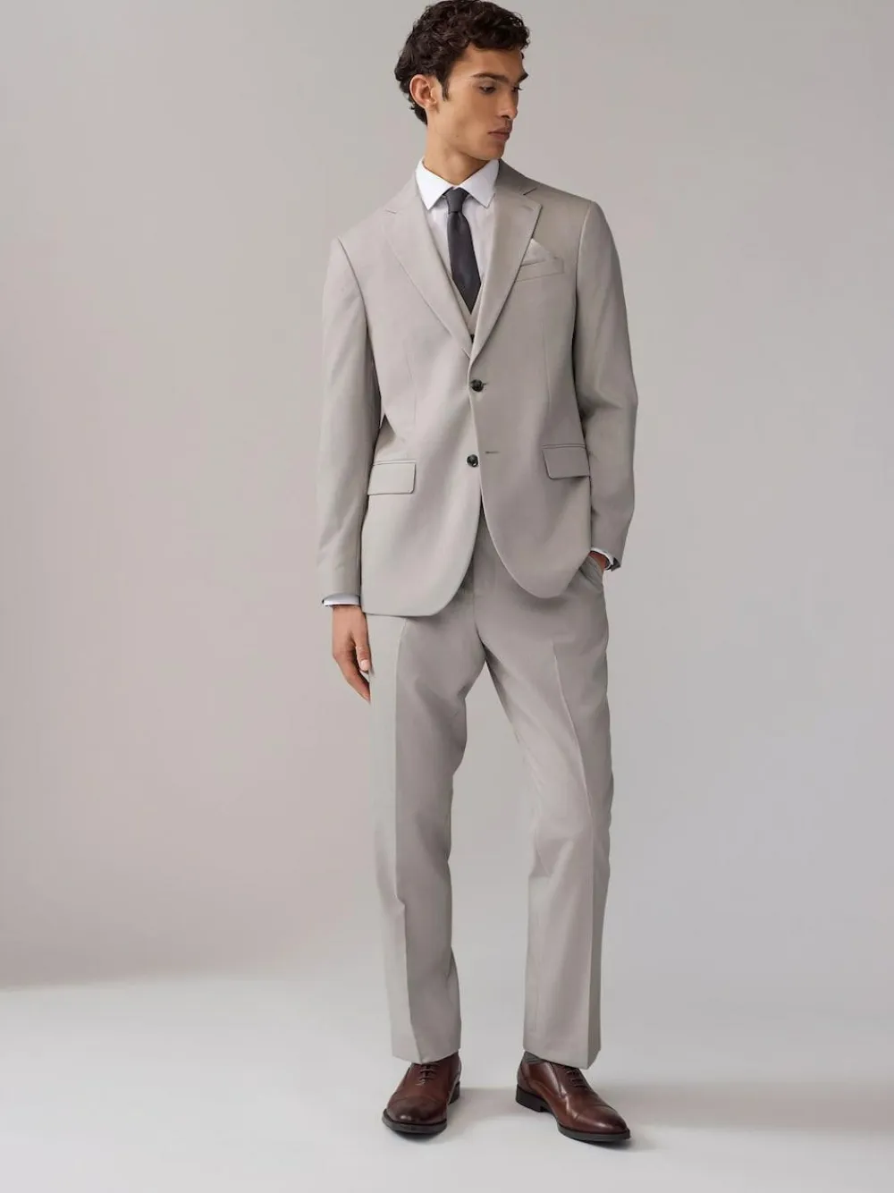 Next Neutral Regular Fit Textured Suit Jacket^ Blazers & Formal Jackets|Suits & Tuxedos