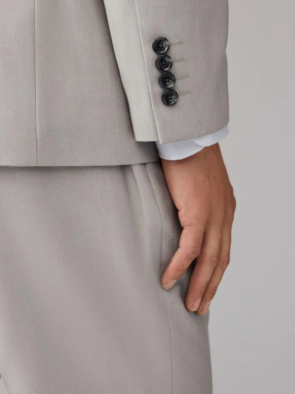 Next Neutral Regular Fit Textured Suit Jacket^ Blazers & Formal Jackets|Suits & Tuxedos