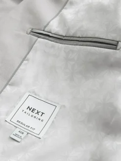 Next Neutral Regular Fit Textured Suit Jacket^ Blazers & Formal Jackets|Suits & Tuxedos