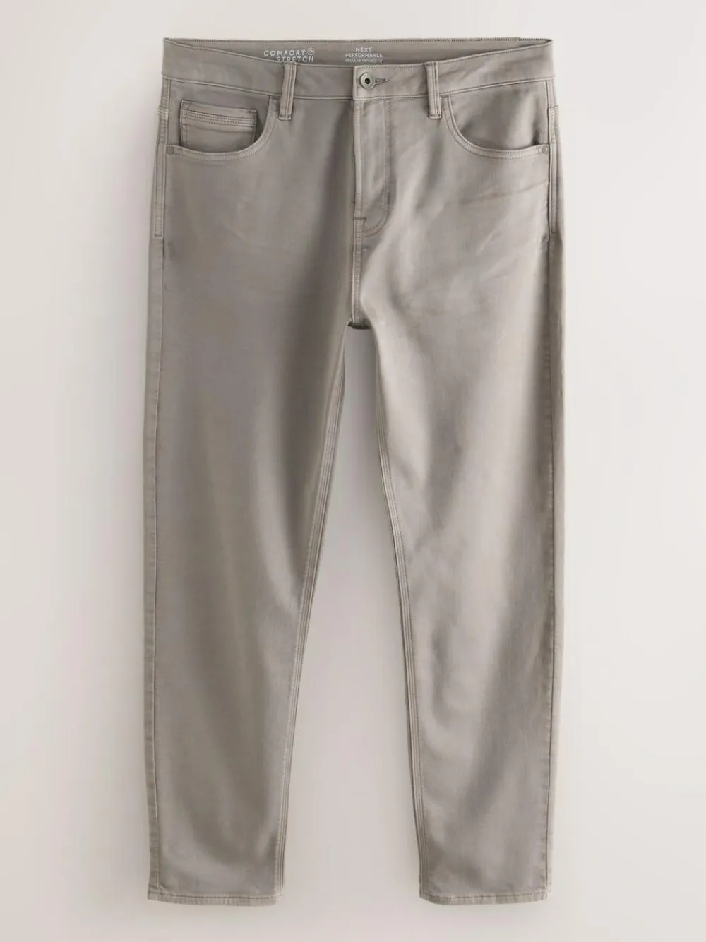 Best Next Regular Tapered Fit Comfort Stretch Jeans Neutral