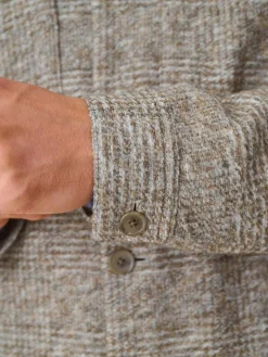 New Next Neutral Smart Check Jacket with Wool