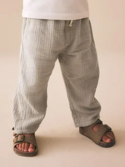 Next Soft Textured Pull On Trousers (3mths-7yrs)^BOY Pants & Chinos