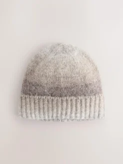 Next Neutral Space Dye Knitted Beanie Hat^Women Hats