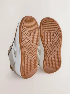 Clearance Next Standard Fit (F) Elastic Lace Trainers Neutral