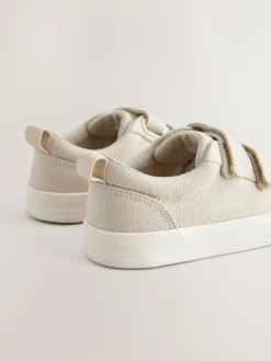 Next Standard Fit (F) Two Strap Touch Fastening Trainers Neutral